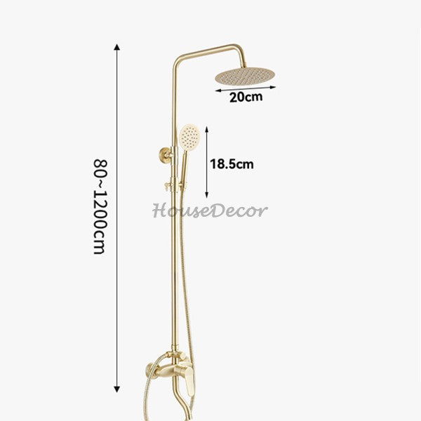 Brushed Gold bath shower mixer tap handheld shower set additional view