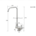 Modern kitchen sink mixer tap swivel spout additional view
