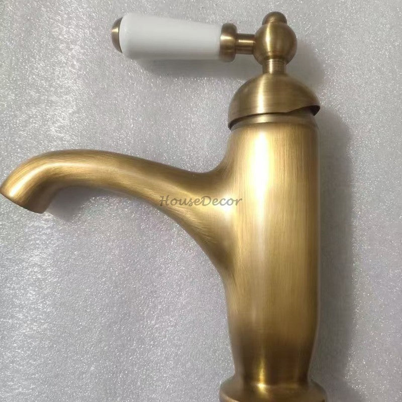 Brass bath shower mixer tap single lever control detail view