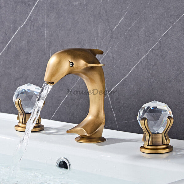 Modern bath shower mixer tap dual handle control additional view