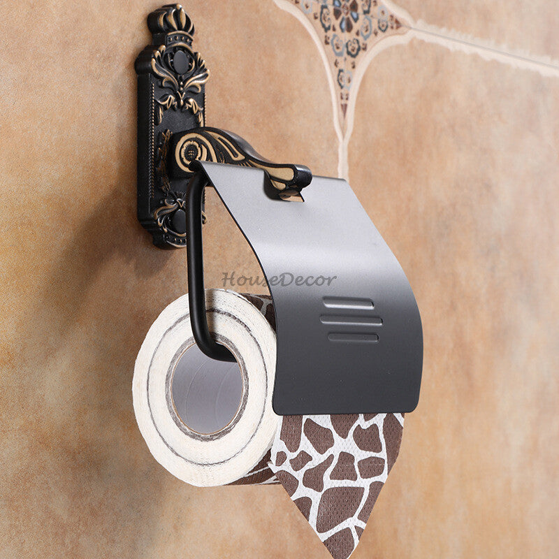 Modern Aluminum toilet paper holder wall mounted design detail view