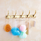 Gold robe hook wall mounted design detail view