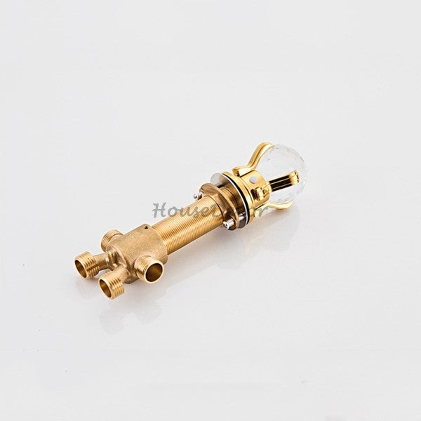 Gold bath shower mixer tap detailed product view additional view