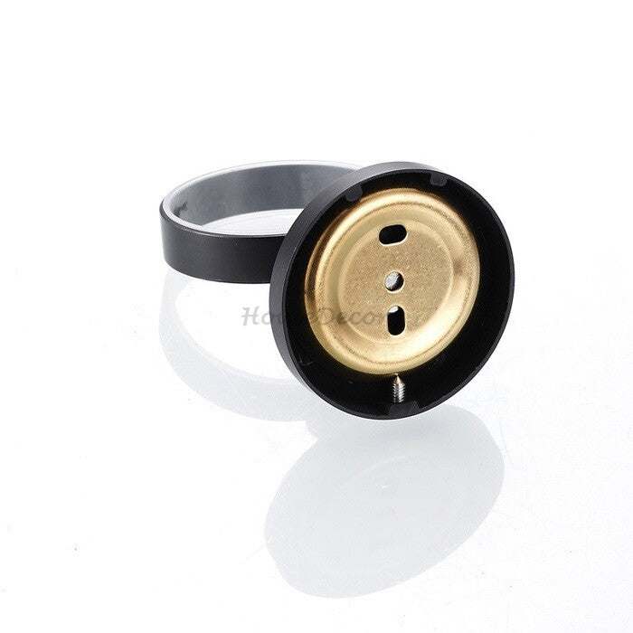 Black Brass toothbrush holder wall mounted design detail view