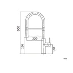 Modern kitchen sink mixer tap swivel spout additional view
