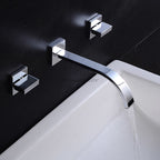 Chrome bath shower mixer tap waterfall spout detail view