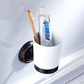 Black Brass toothbrush holder wall mounted design main view