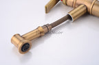 Antique Brass bathroom basin mixer tap pull out spray additional view