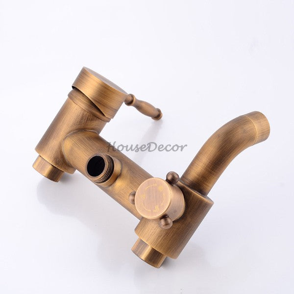 Antique Brass bath shower mixer tap detailed product view additional view