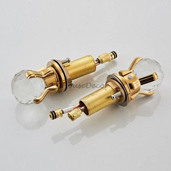 Modern bath shower mixer tap dual handle control additional view