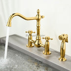 Modern bath shower mixer tap pull out spray main view