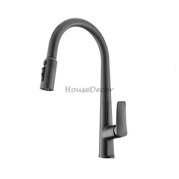 Modern kitchen sink mixer tap pull out spray additional view