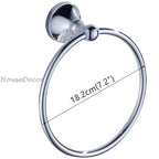Chrome towel ring wall mounted design detail view