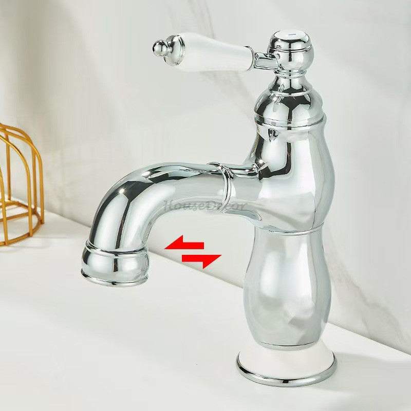 Antique Brass bath shower mixer tap pull out spray additional view