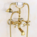 Gold bath shower mixer tap wall mounted design main view
