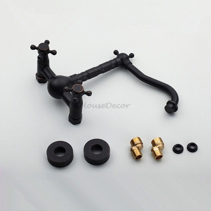 Brass kitchen sink mixer tap swivel spout detail view