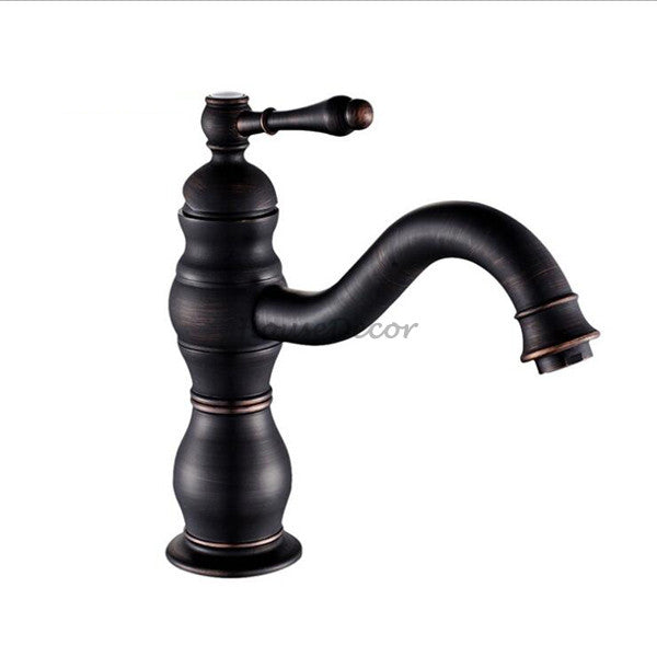 Black Brass bath shower mixer tap single lever control main view
