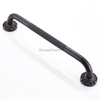 Modern bathroom grab bar safety grip detail view