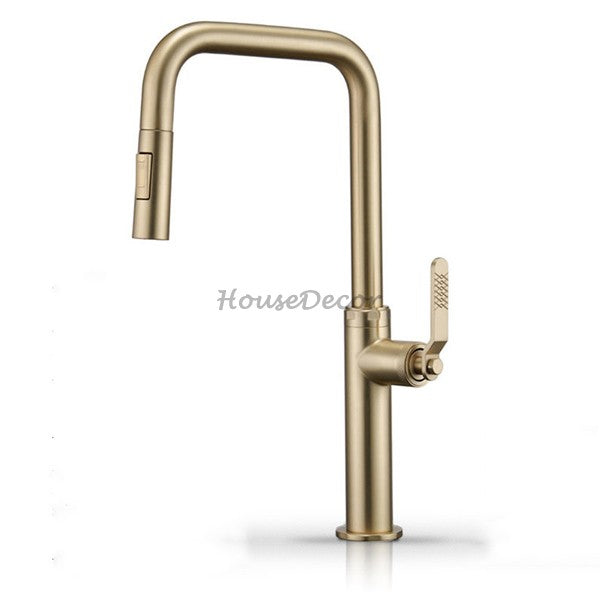 Modern kitchen sink mixer tap pull out spray main view