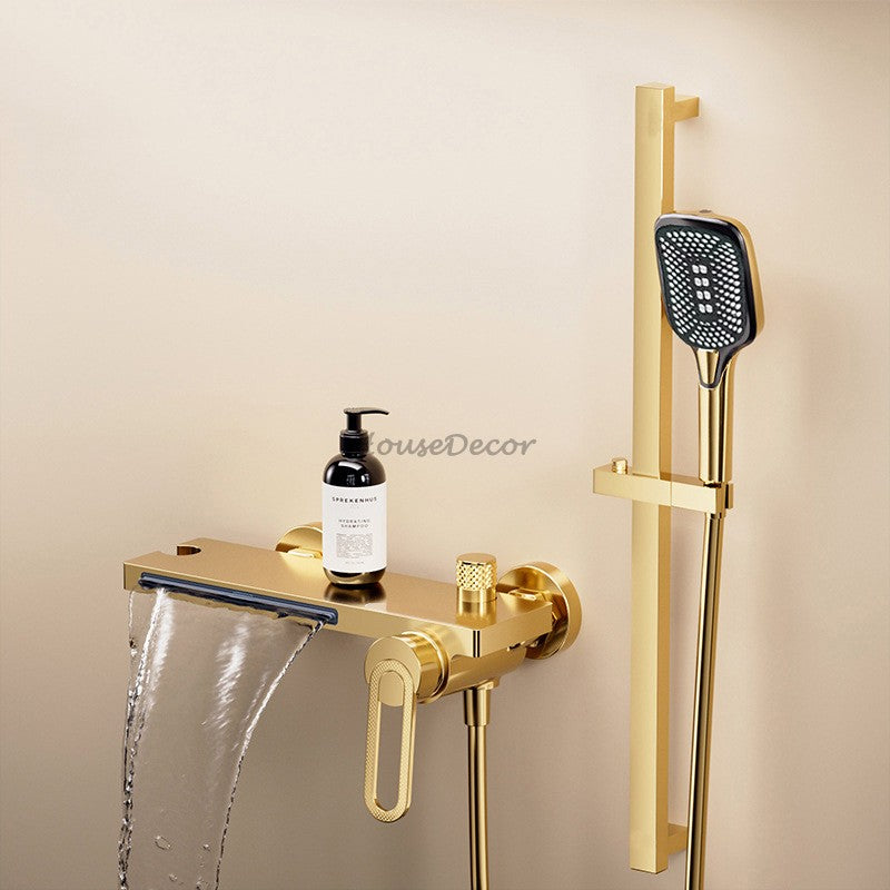 Modern bath shower mixer tap waterfall spout additional view