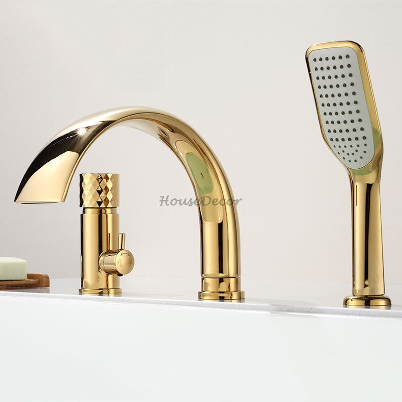 Modern bath shower mixer tap waterfall spout additional view