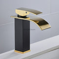 Modern bath shower mixer tap waterfall spout detail view