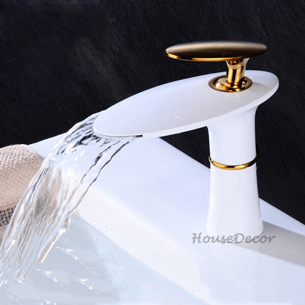 Modern bath shower mixer tap waterfall spout additional view