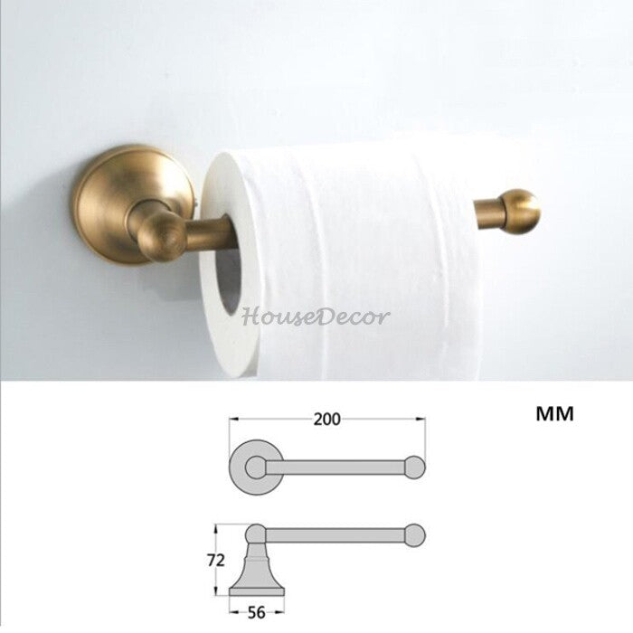 Antique Brass toilet paper holder wall mounted design additional view