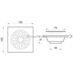 Brass shower drain detailed product view detail view