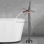Modern bath shower mixer tap handheld shower set additional view