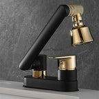 Gold Brass bath shower mixer tap swivel spout additional view
