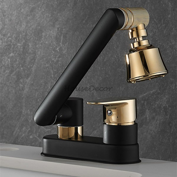 Gold Brass bath shower mixer tap swivel spout additional view