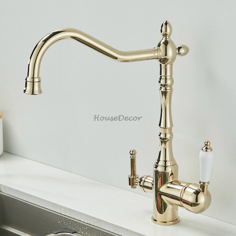 Modern kitchen sink mixer tap swivel spout additional view