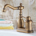 Antique Brass bath shower mixer tap swivel spout main view