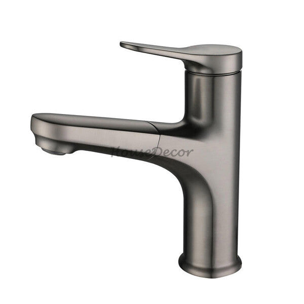 Modern bath shower mixer tap pull out spray main view