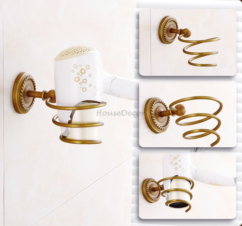 Antique Brass toilet paper holder detailed product view additional view