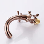 Polished Brass bath shower mixer tap detailed product view detail view