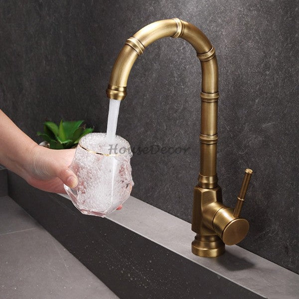 Modern Brass bath shower mixer tap swivel spout detail view