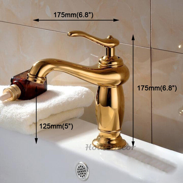 Gold bath shower mixer tap deck mounted design additional view