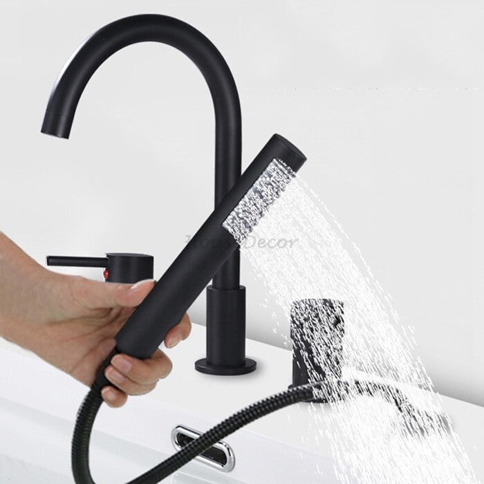 Modern bath shower mixer tap handheld shower set additional view
