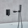 Modern bath shower mixer tap waterfall spout detail view