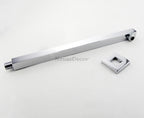Chrome shower head wall mounted design detail view