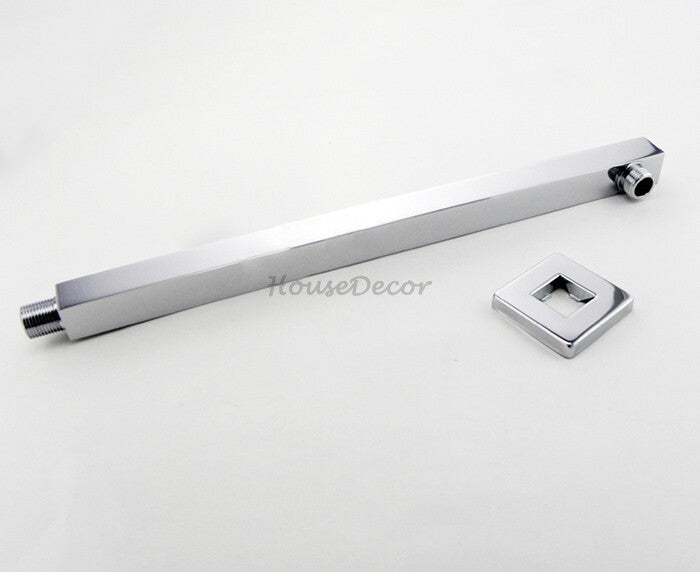 Chrome shower head wall mounted design detail view