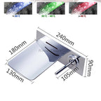 Chrome Brass bath shower mixer tap waterfall spout detail view