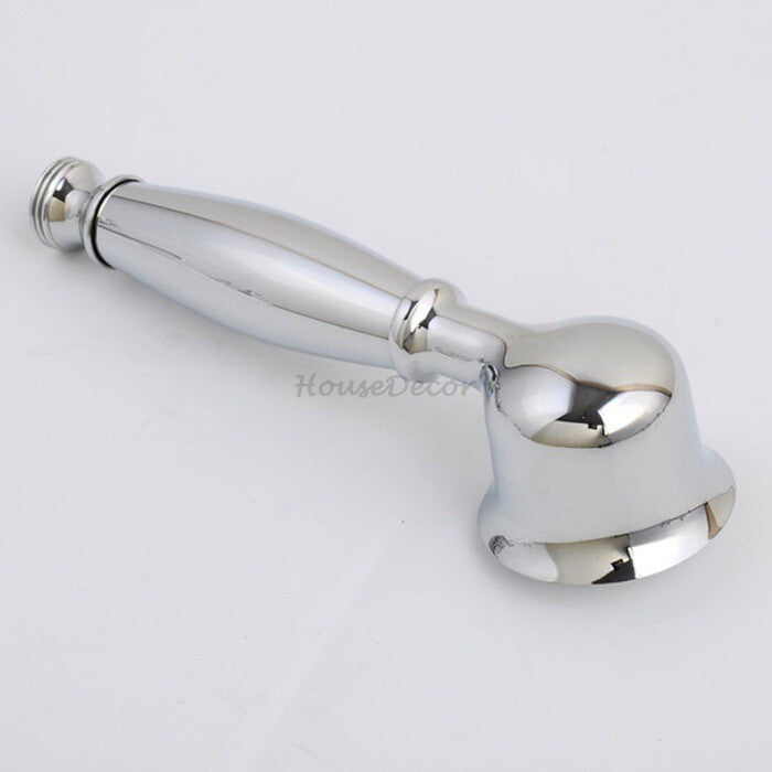 Chrome Brass shower head handheld shower set detail view