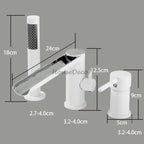 Modern bath shower mixer tap waterfall spout additional view