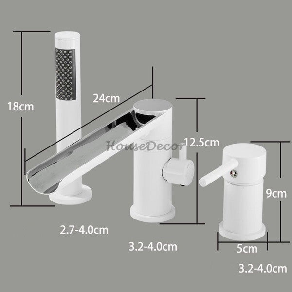 Modern bath shower mixer tap waterfall spout additional view