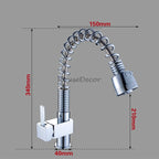 Chrome kitchen sink mixer tap pull out spray additional view