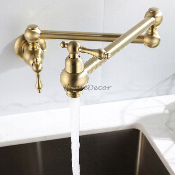 Modern Brass kitchen sink mixer tap swivel spout additional view
