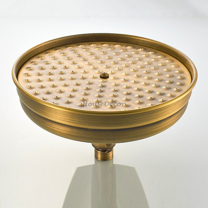 Antique Brass shower head detailed product view additional view